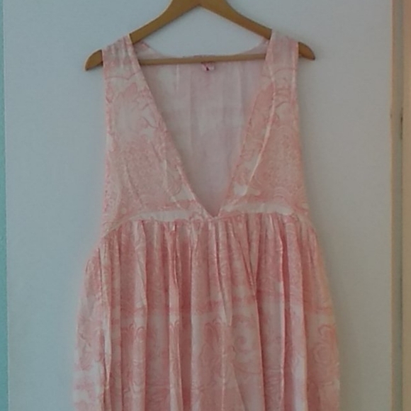 Made In italy Floral Feminine Sleeveless Boho Beautiful Cottage Core  maxi dress - Picture 3 of 8